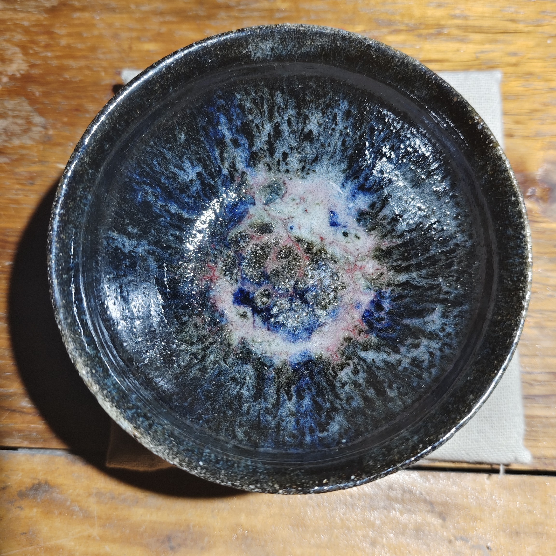 龙窑柴烧落灰烧建盏精品主人杯