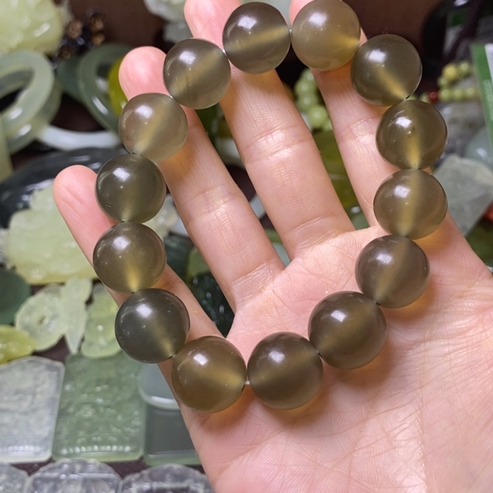 岫玉天然岫玉手串未镶嵌暖****.