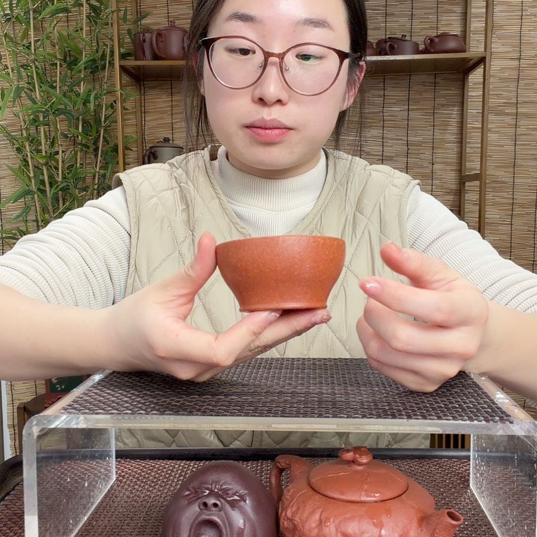 花***李紫砂茶壶原矿黄降坡主人杯100CC左右没礼盒