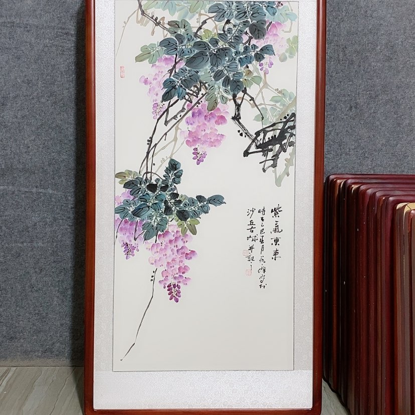 【闪购商品】国画书画作品带框125×65厘米