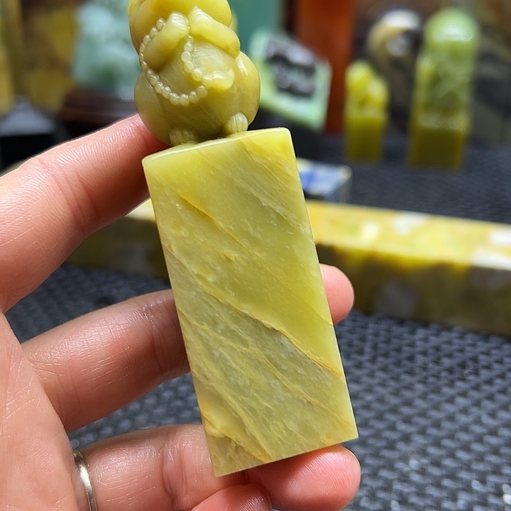 石***斋青田石印章石印章石