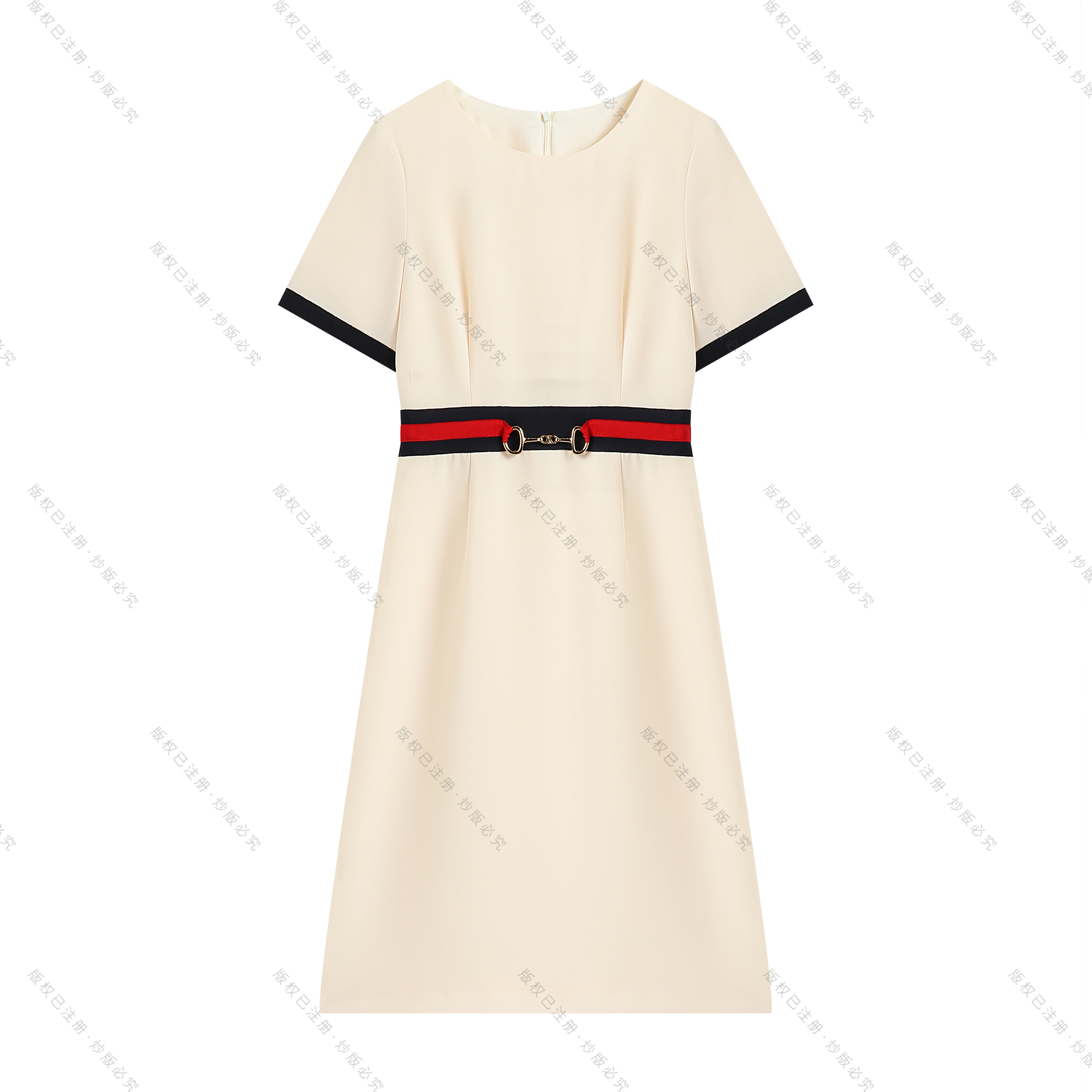 【南油仓】夏季A字裙连衣裙轻奢撞色时尚优雅显瘦女神裙子