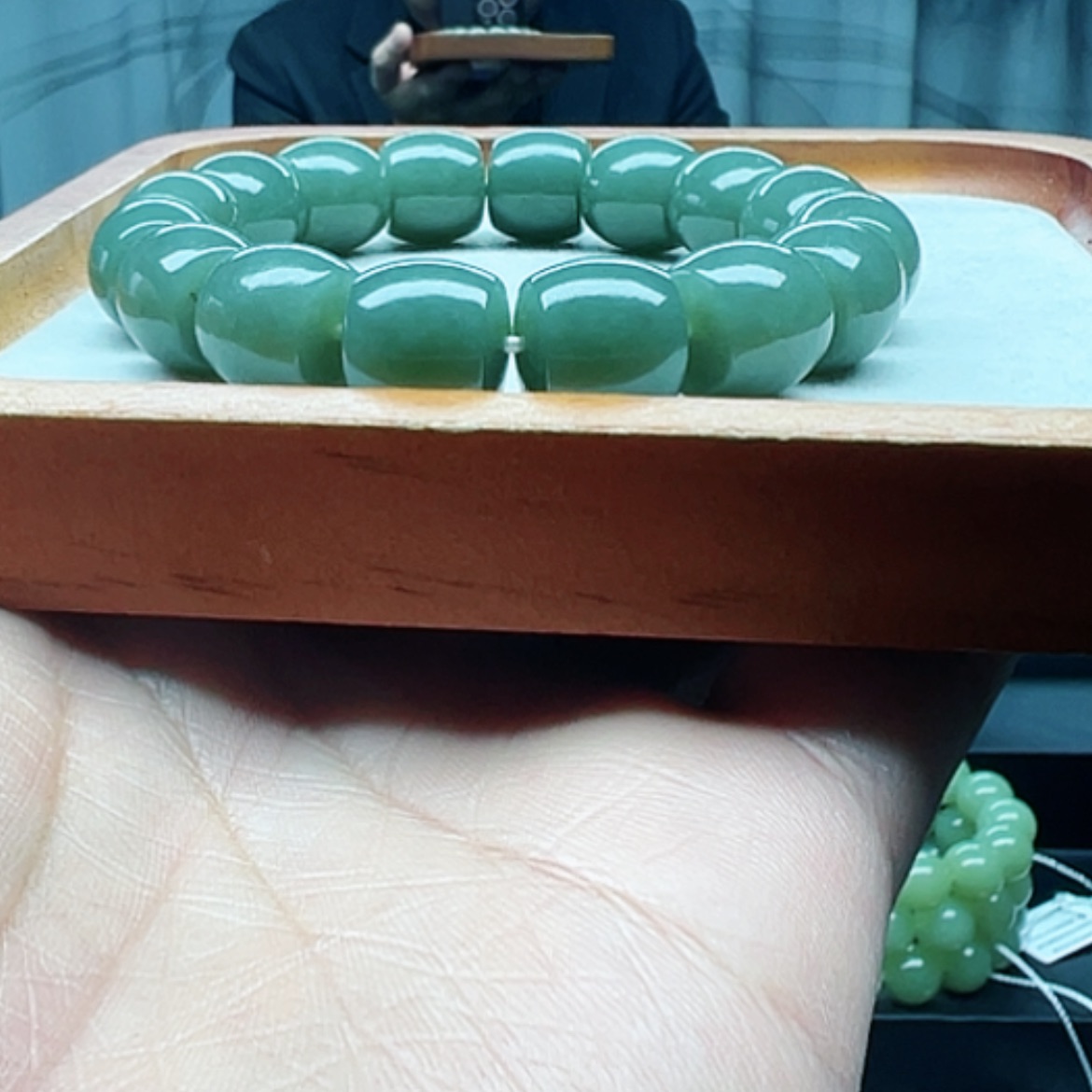 【闪购商品】未镶嵌手串和田玉和田玉纯天然卡14直切切莫冰ci