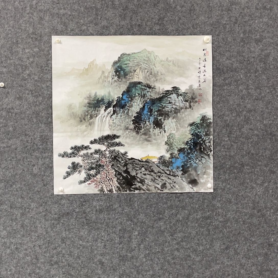 国画四尺斗方68.68画芯 捡漏 带合影 李祥云老师