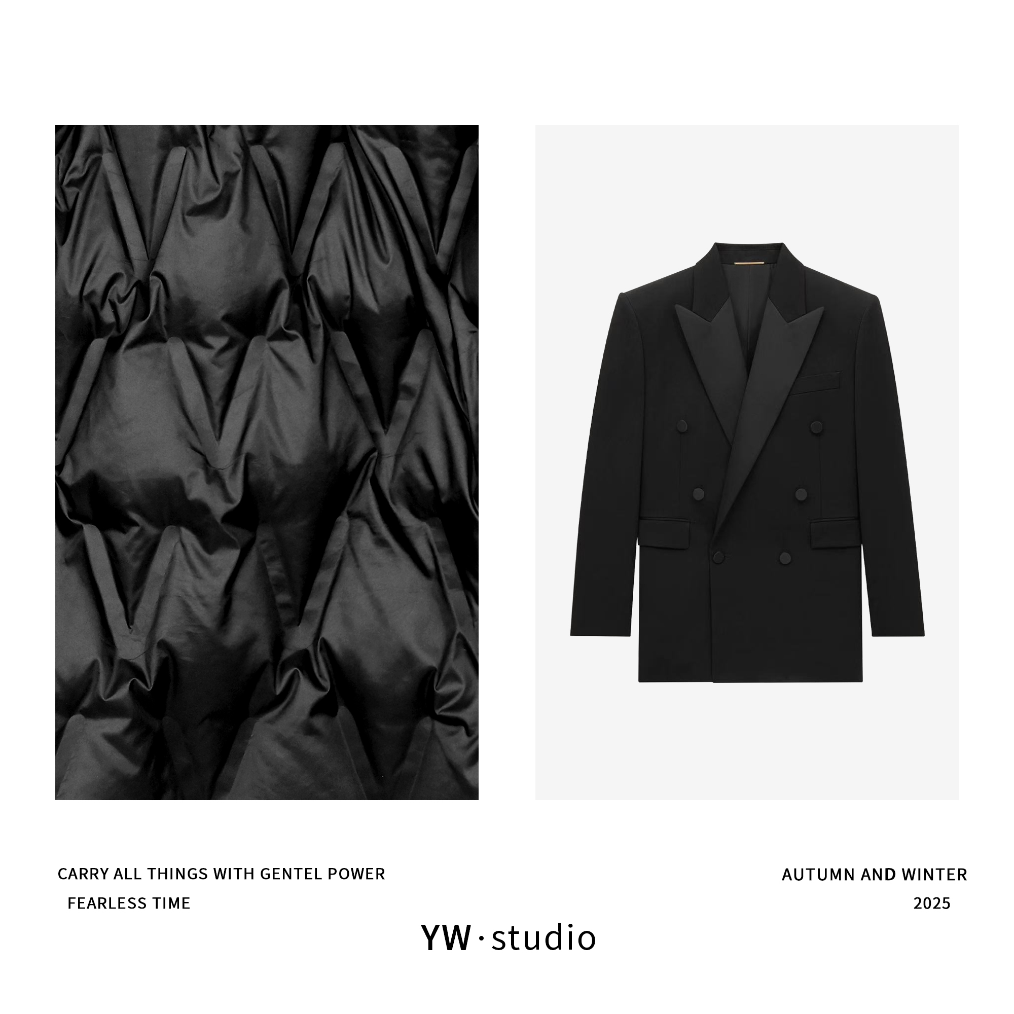 YUWEI/定制 高智感50%羊毛三星安心95%鸭绒羽绒西装 CYP25234-1