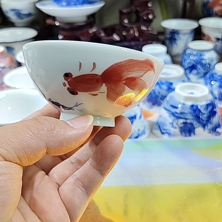 好***连景德镇手工手绘陶瓷杯子