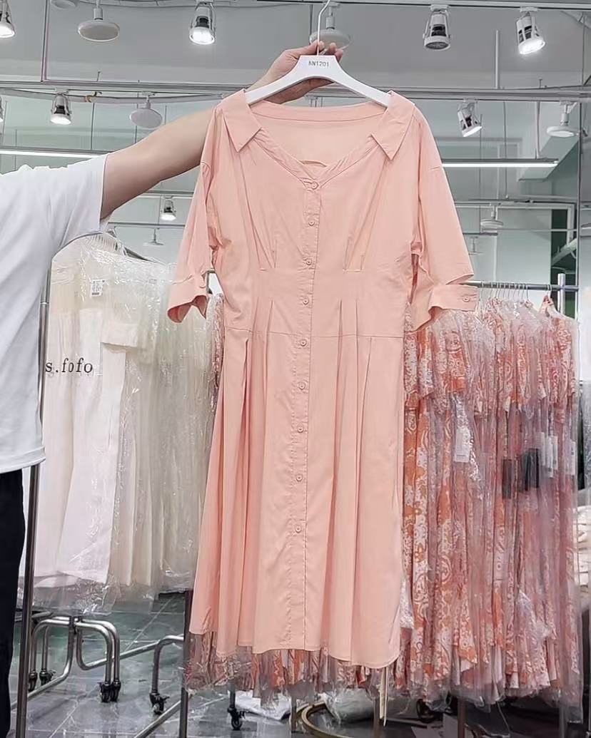 【幻彩SJ】NN1201-时尚女装设计感连衣裙法式收腰轻奢气质显瘦小众