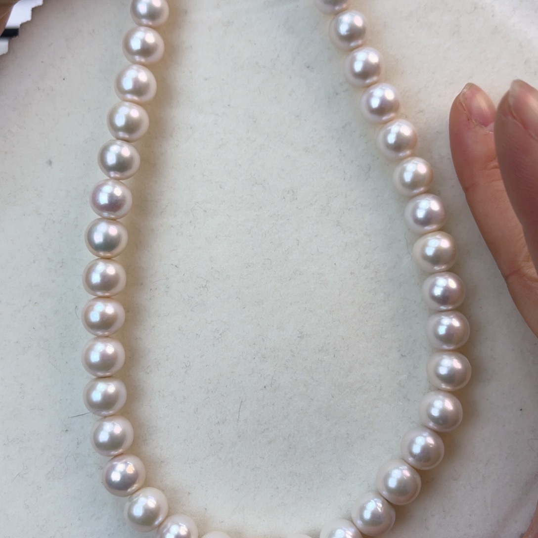 淡水珍珠颈饰银S925镶嵌10-11mm