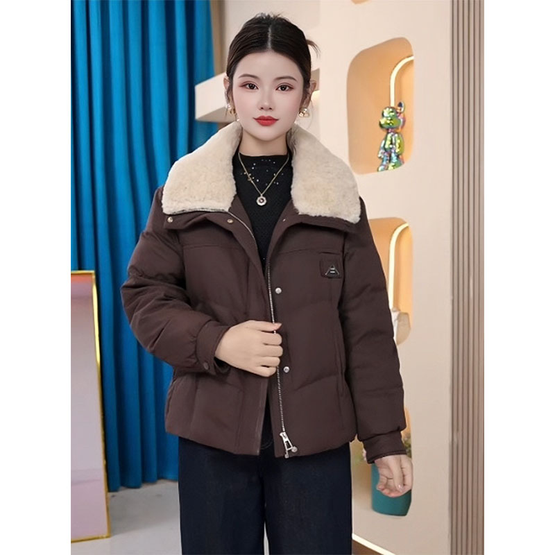 【KL-30】2025年新款冬款羽绒服保暖时尚气质款毛领白鸭绒外套女