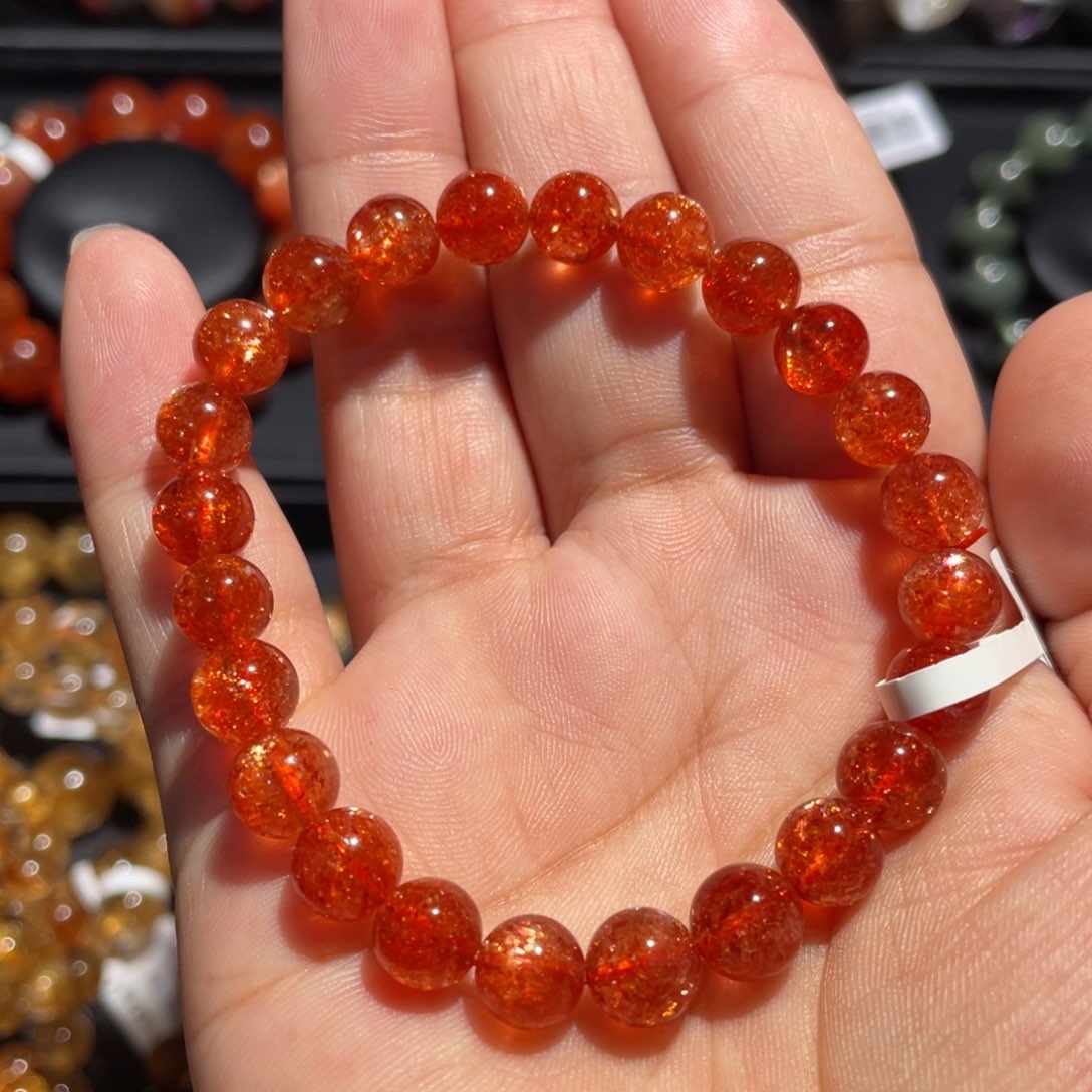 长石手链未镶嵌金太阳手链7.5mm