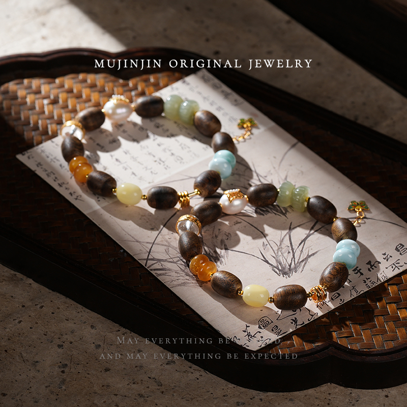 【木槿槿 飞舞】天然蜜蜡手链女款约8m单圈手串时尚百搭多样性发一