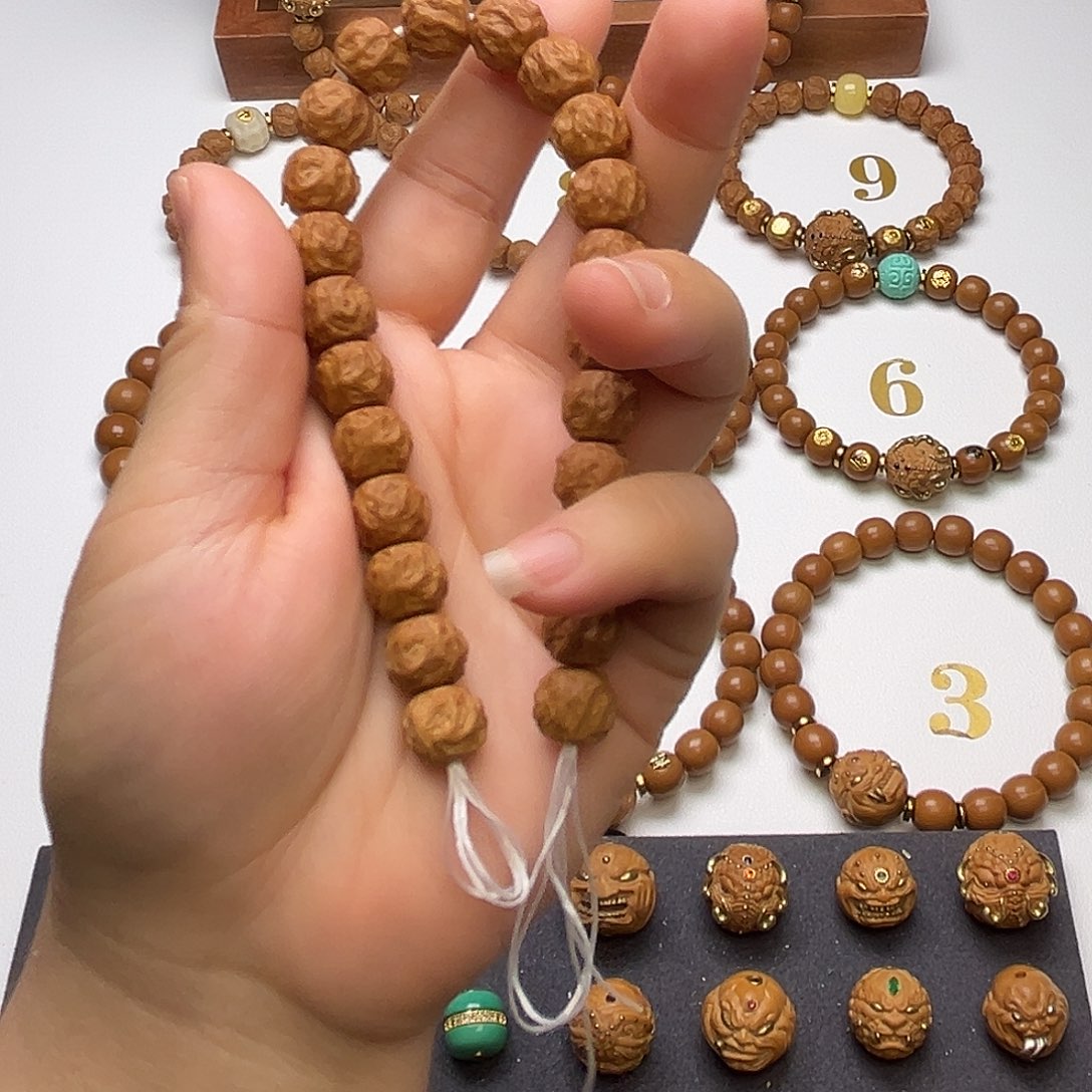 汇***明吊坠猴头核桃猴头手串全品龙蛇