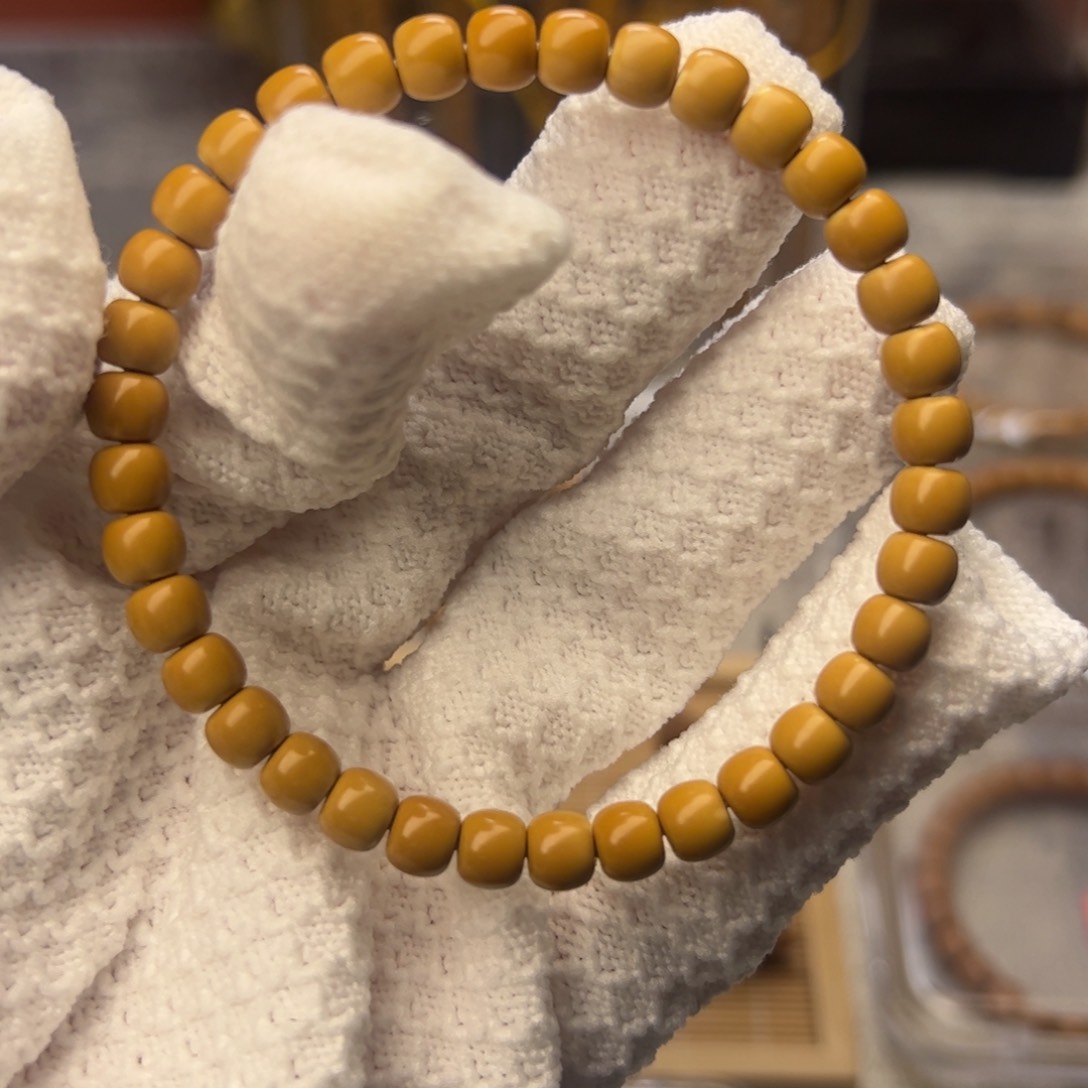 橄榄核手串ღ****࿐6.4mm清水极限弧