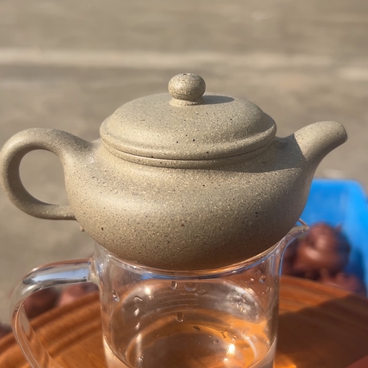 紫砂茶案青降坡仿古180cc