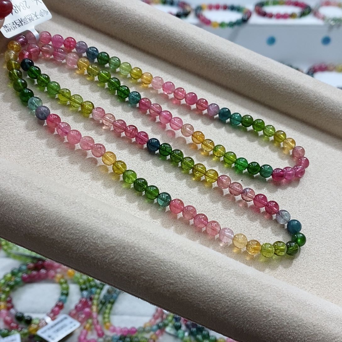 碧玺手链未镶嵌多样性发一条