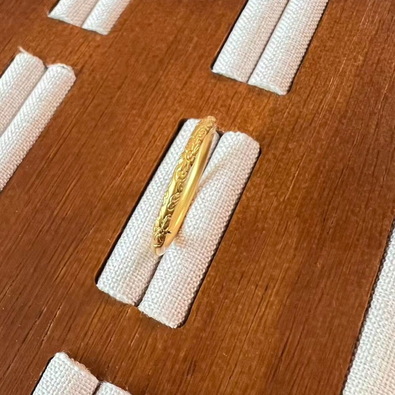 克重0.42 15号 樱花繁花戒指 足金999