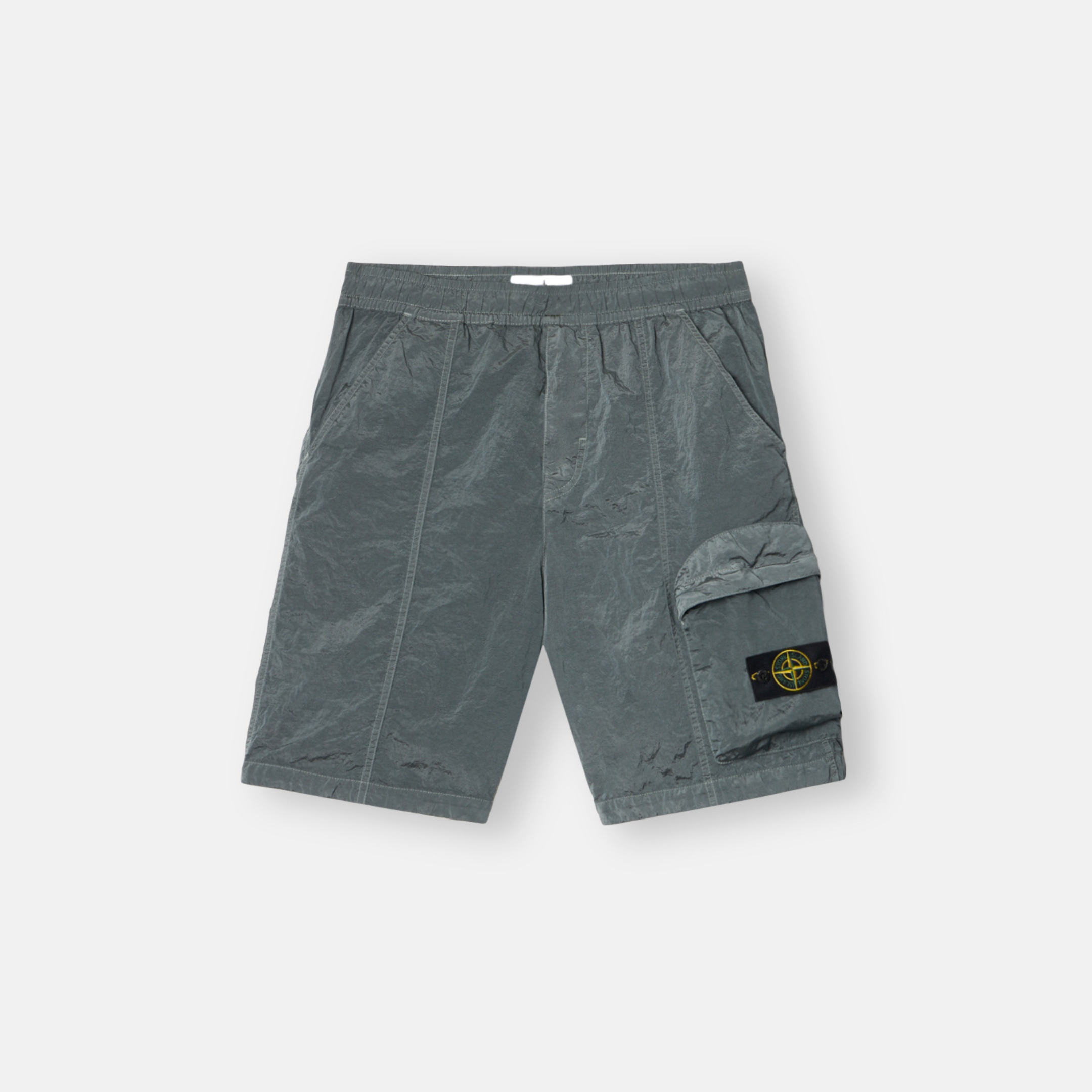 未使用 STONE ISLAND 石头岛 25SS金属尼龙短裤 L10000