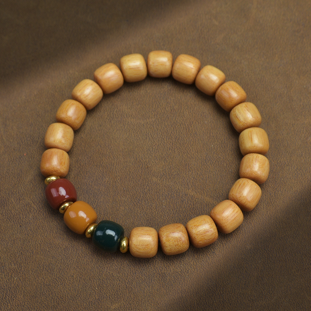 桃木红绿灯手串016