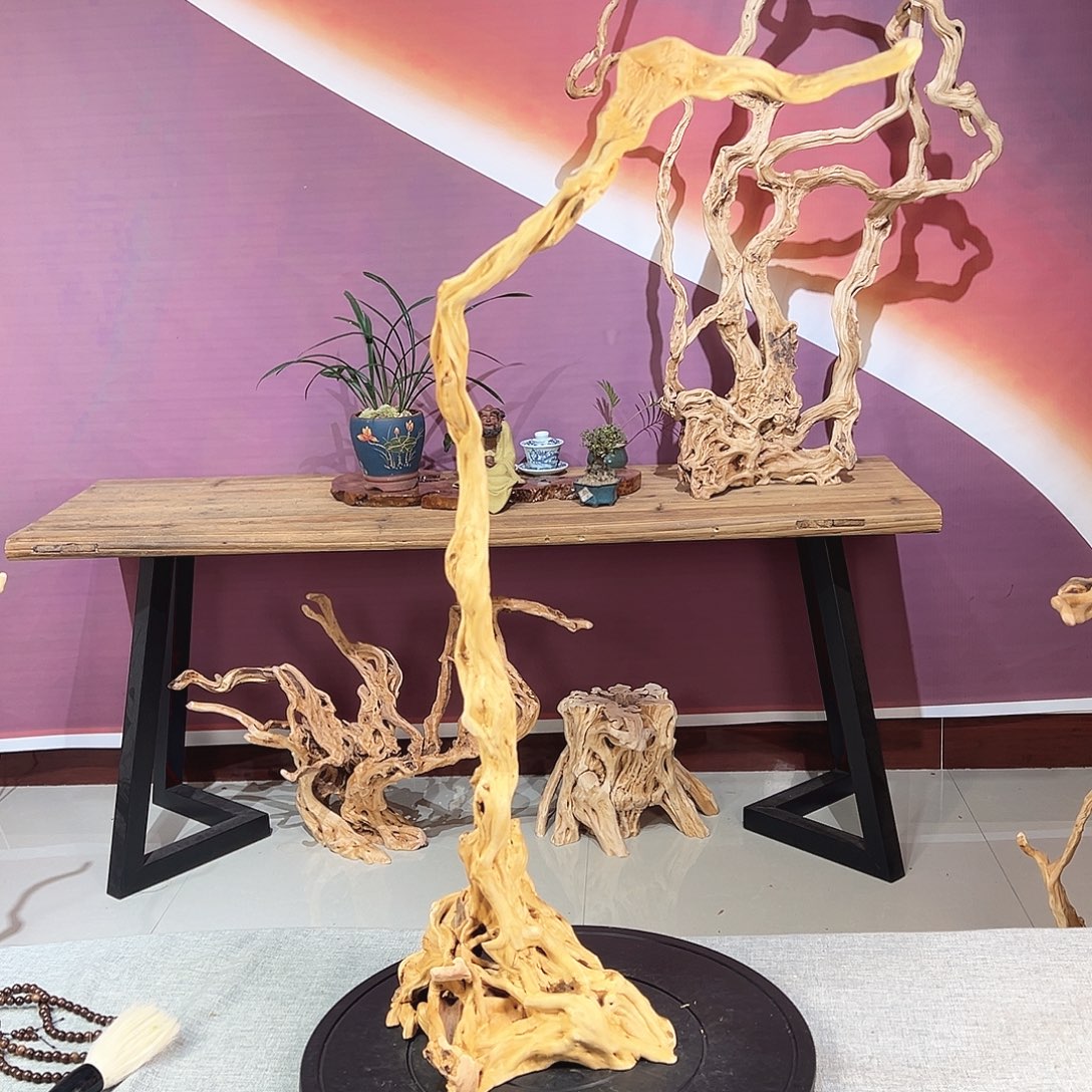 记***忆木天然根艺摆件灯架