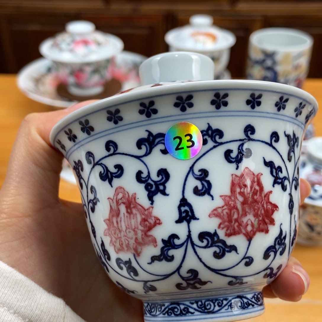 手绘现代茶具非古董