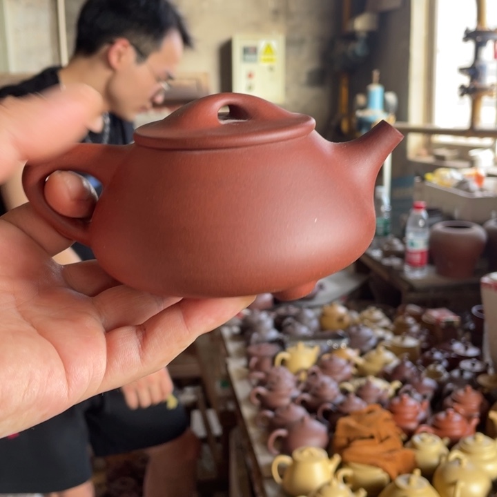 茶壶紫砂景舟石瓢。清水泥（微暇