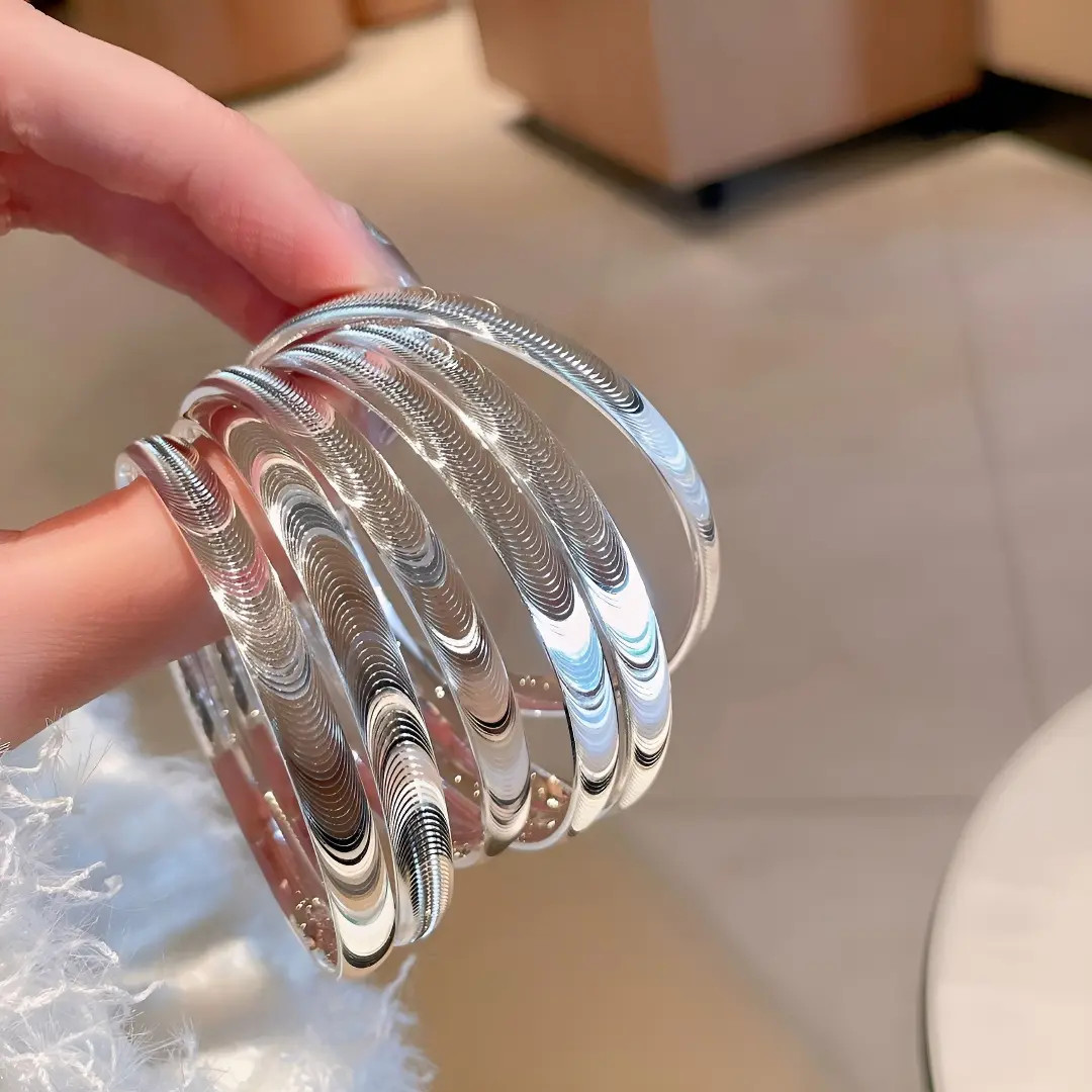 999.9银猫眼实心镯子时尚百搭闪亮小众情人节送女友礼物