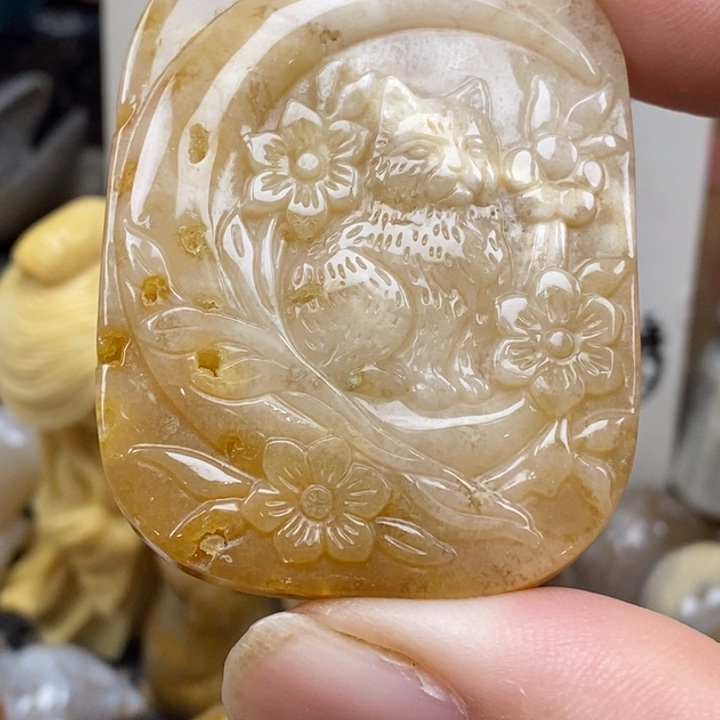 硅化珊瑚（珊瑚玉）未镶嵌颈饰