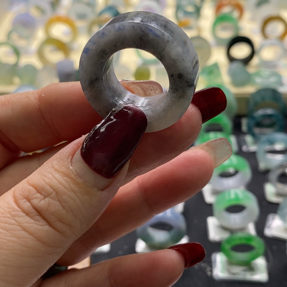 定制翡翠未镶嵌翡翠戒指14-27