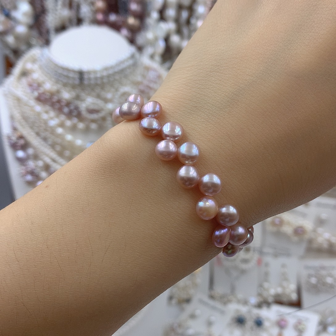 项链耳饰淡水珍珠银S925镶嵌