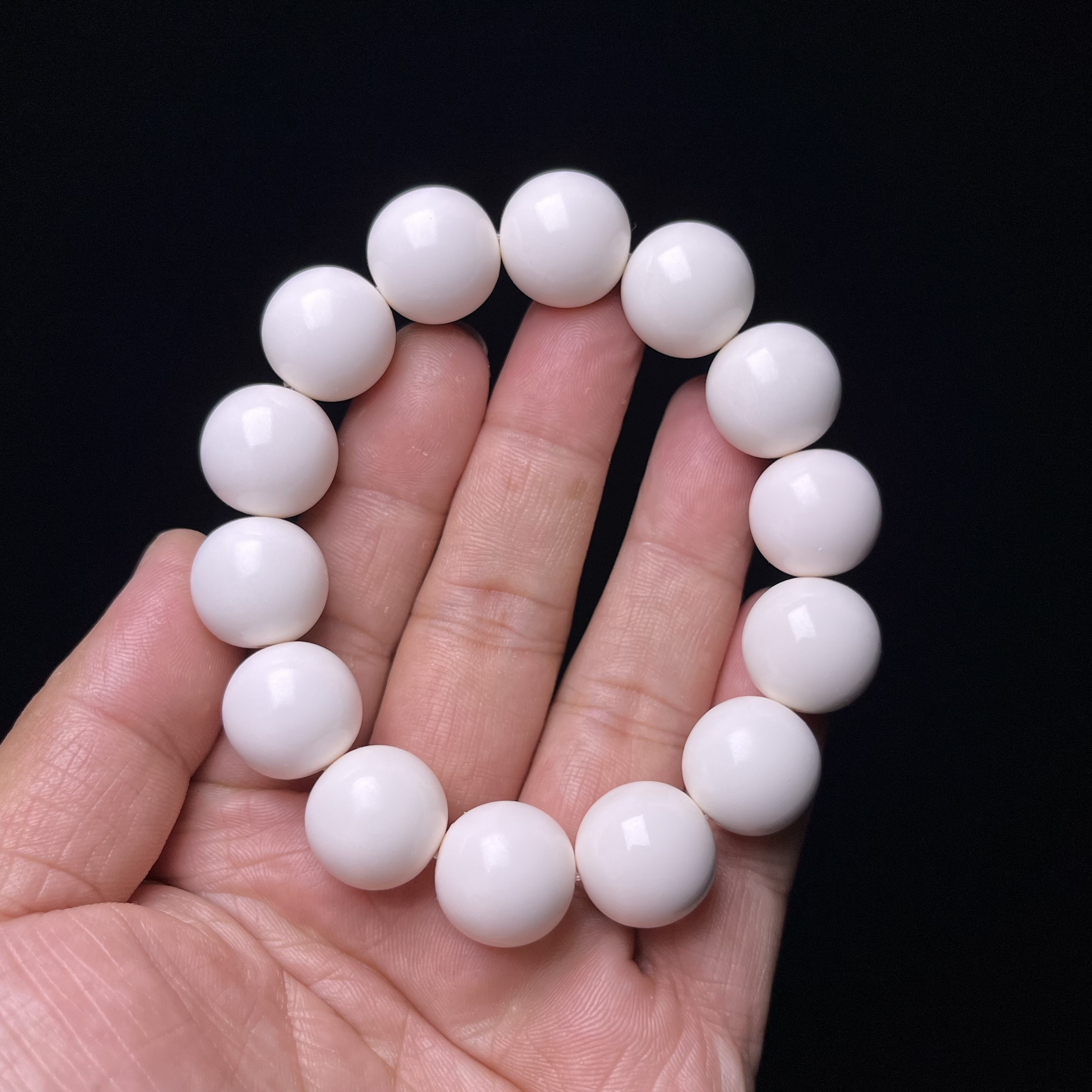 规格1.6 精美养殖鹿角圆珠手串 男女同款 