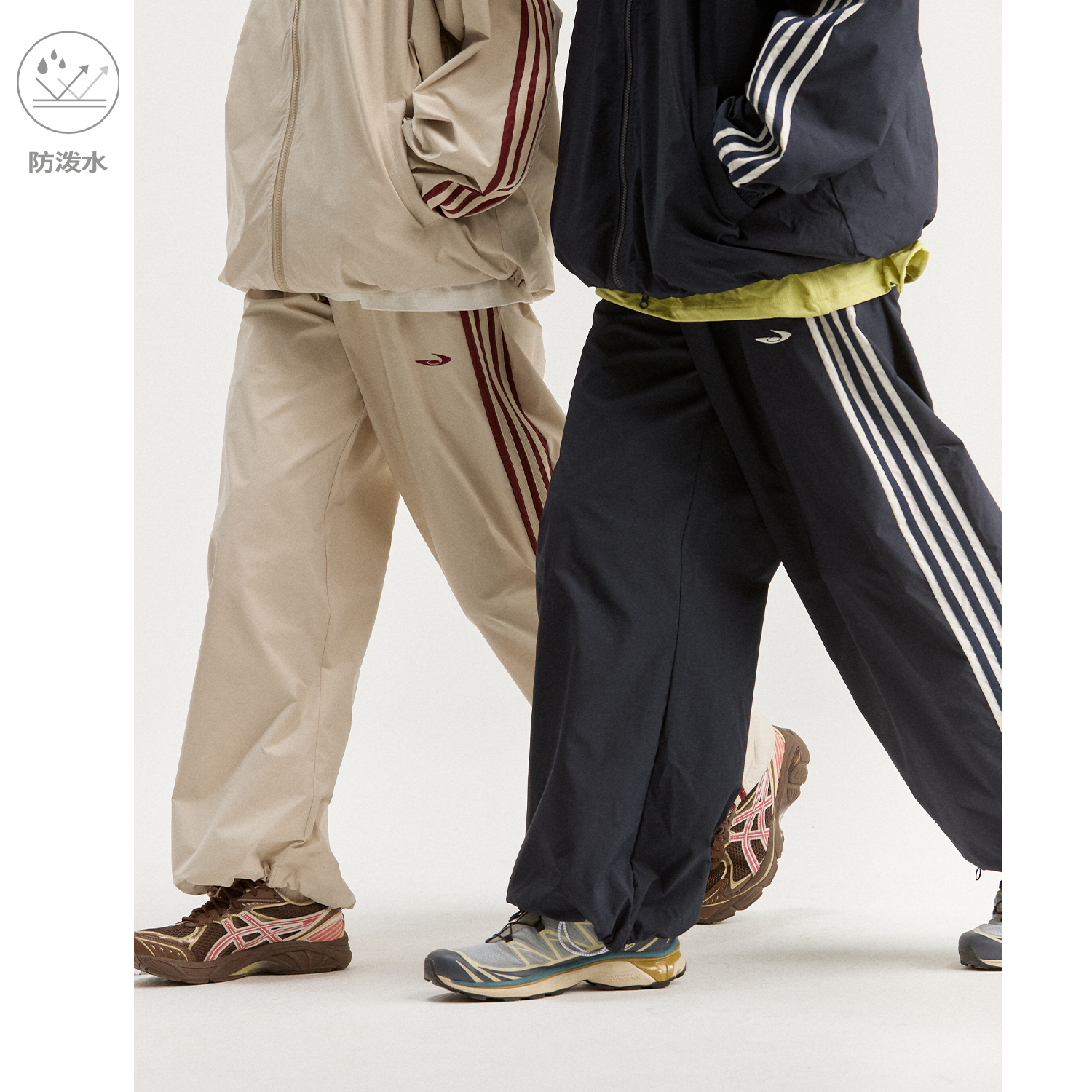 江南先生NewJNXS运动户外三防轻薄织带休闲裤秋撞色刺绣Logo裤子