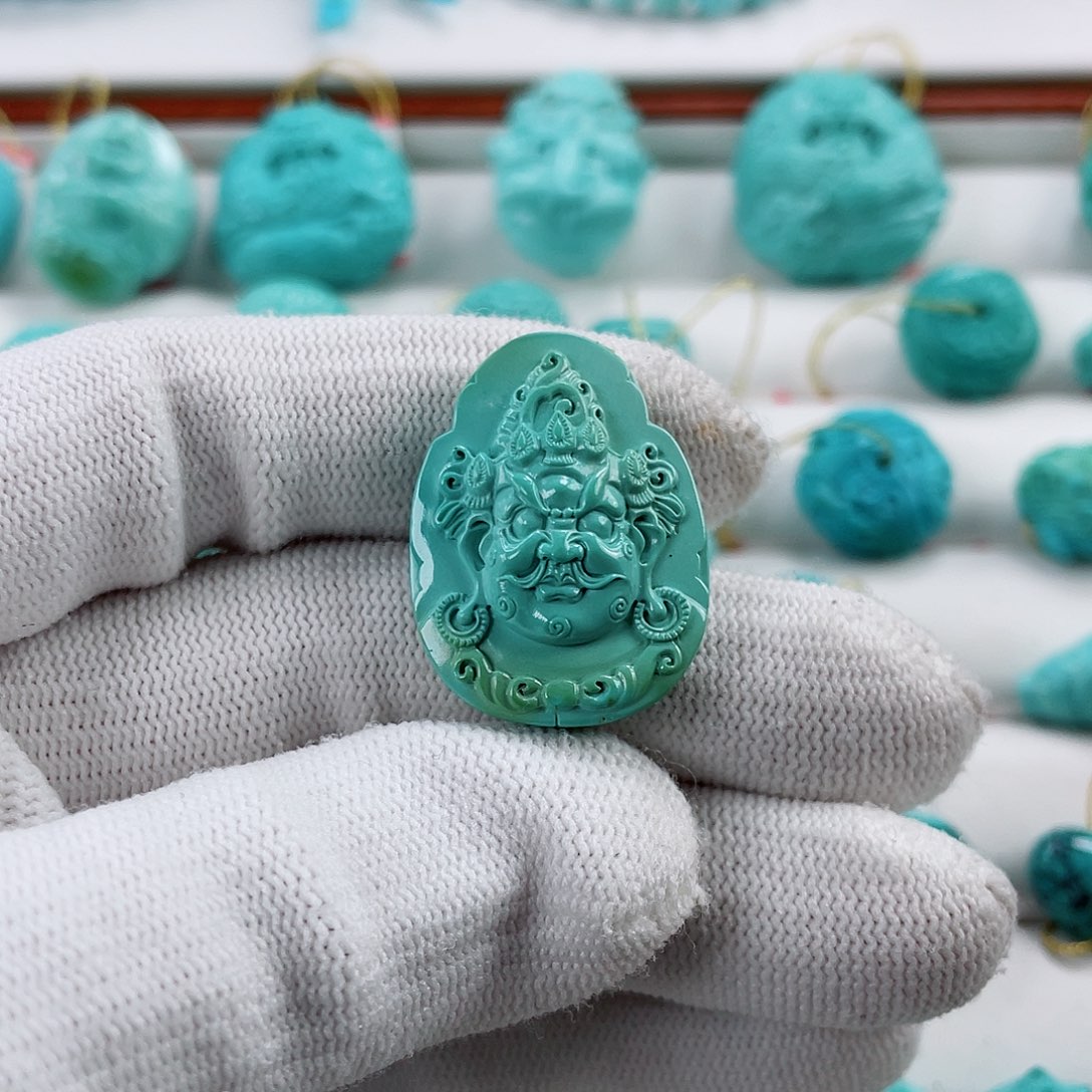 绿松石车挂未镶嵌