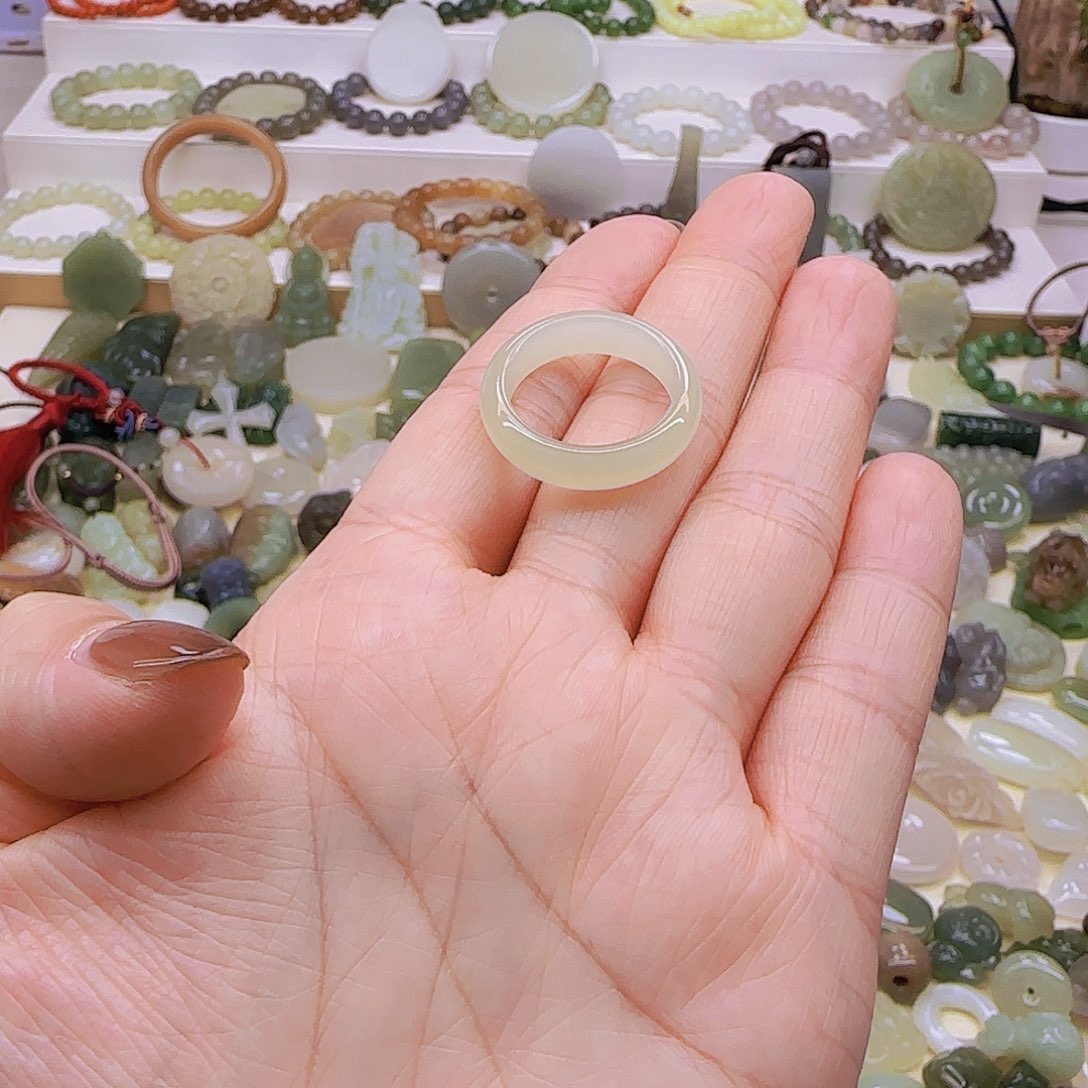 ◡***⁛和田玉未镶嵌戒圈