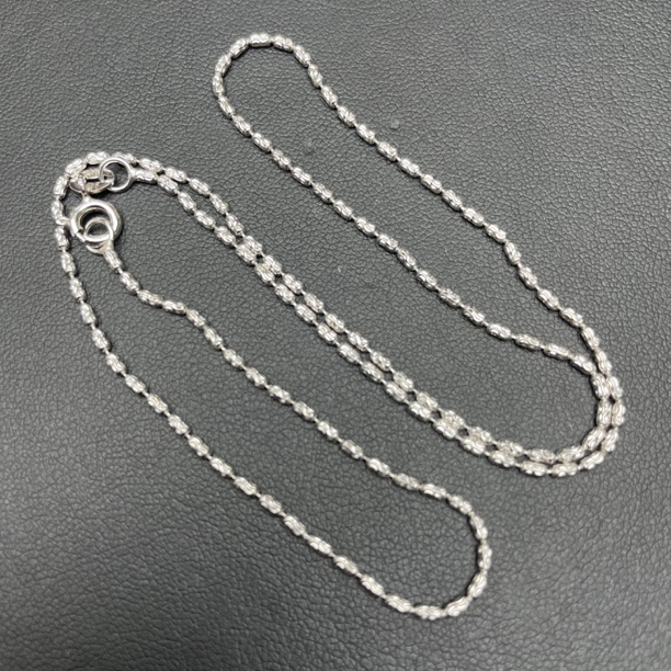 链子925银 滚珠链，意大利银项链 ，45厘米长。