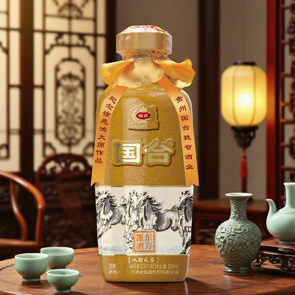 国台马年专属八骏礼鉴酱香型白酒53度500ml 文创纪念佳品53度