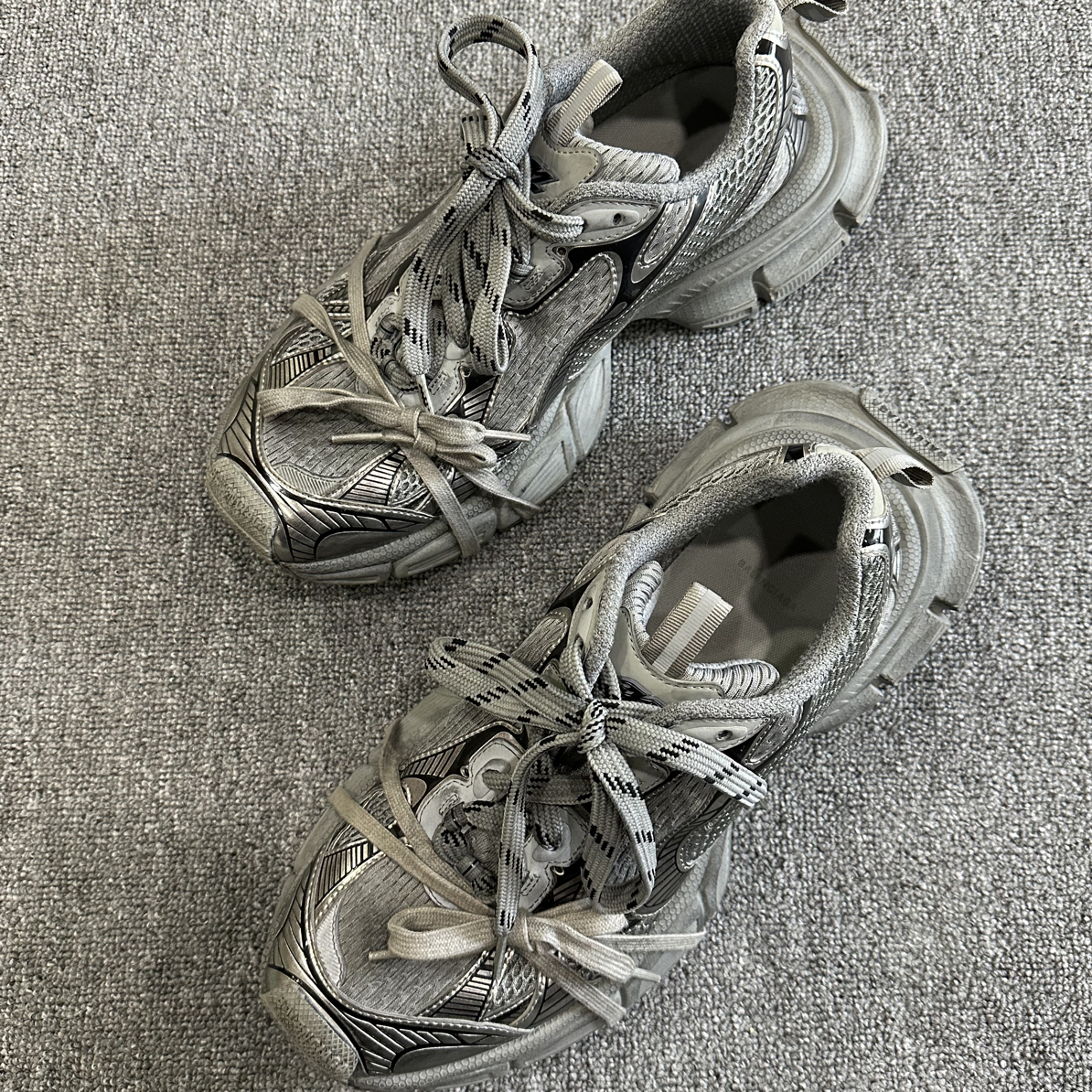 99新 Balenciaga/巴黎世家 3xl 灰银 老爹鞋 44 
