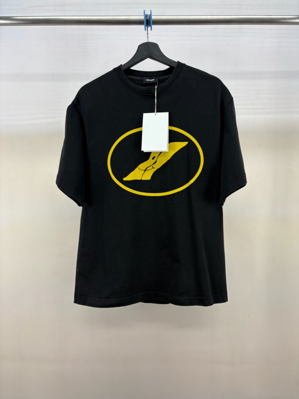 99新 WE11 DONE 黑黄logo短袖/S码/M4090