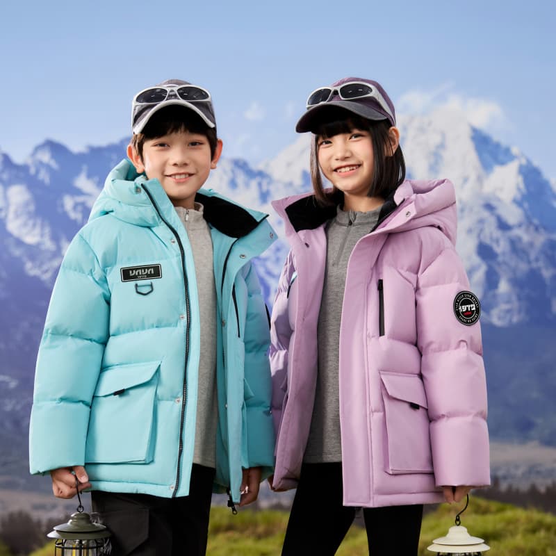 鸭鸭童装儿童羽绒服中长款2025新款男女童短款户外工装款加厚保暖