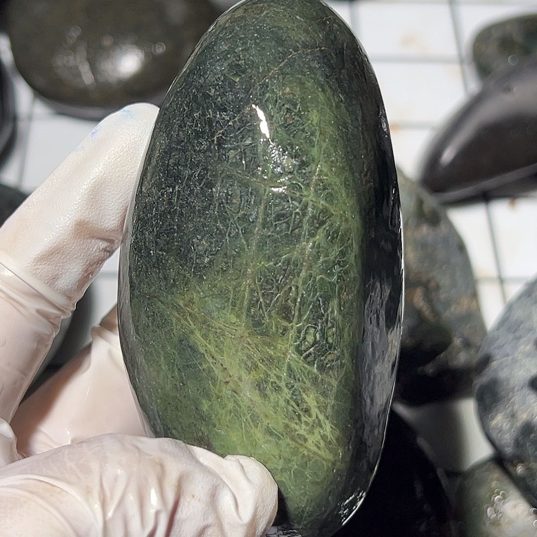 未镶嵌蛇纹石玉西藏藏玉药王石魅**秤