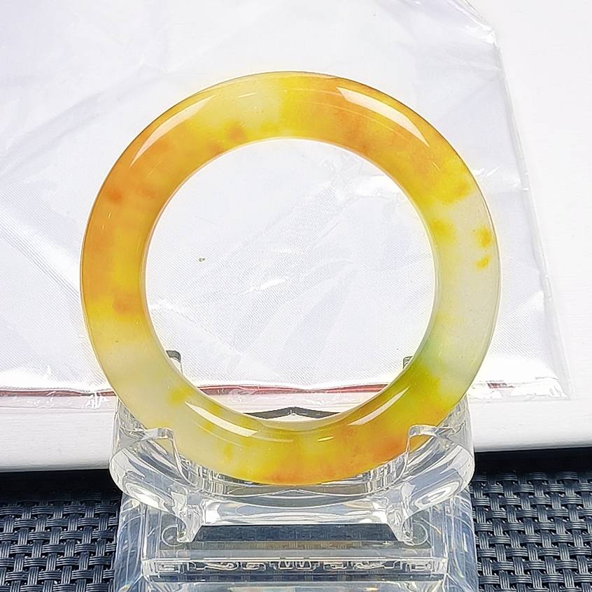 【聚宝严选】冰系飘黄粗圆条妈妈款精致精美气质百搭奇石