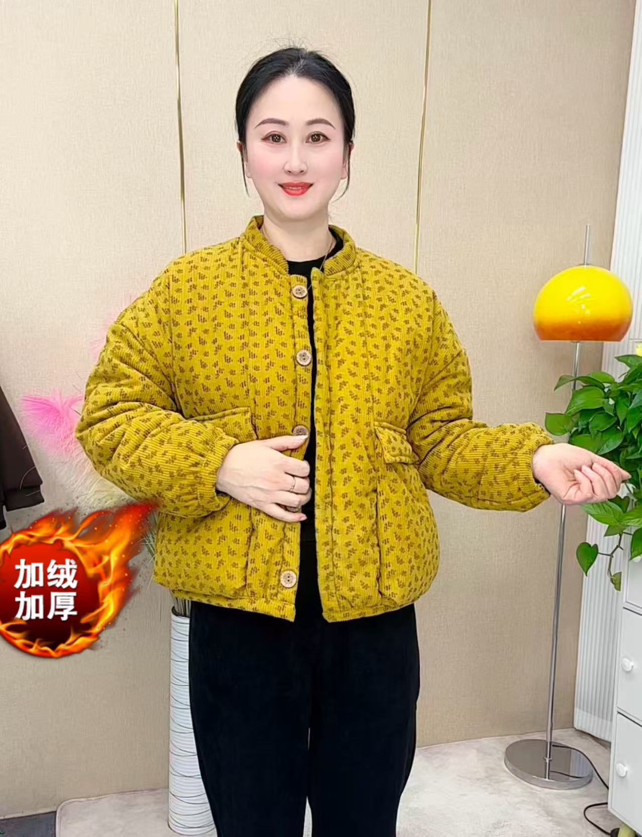 韩版原创设计感女士百搭时尚休闲宽松气质显瘦纯色加厚棉衣短外套