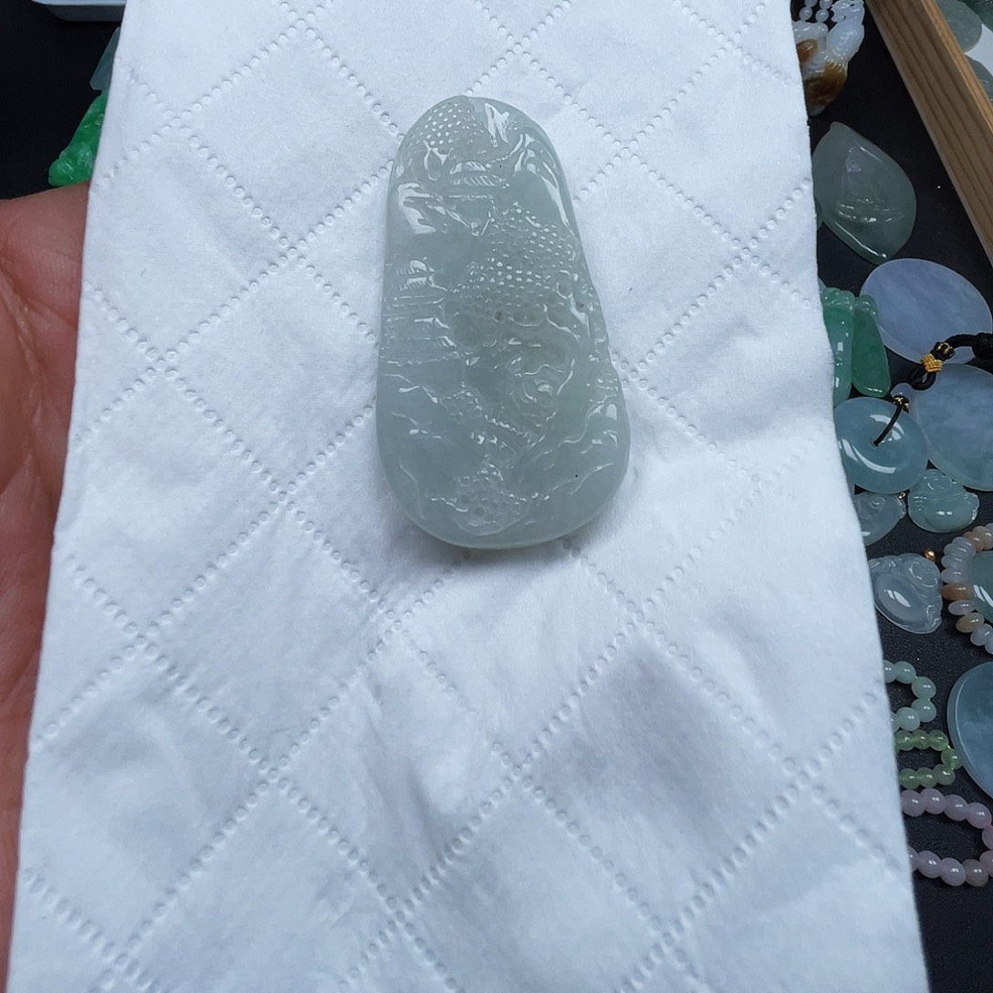 翡翠未镶嵌吊坠(不含链)