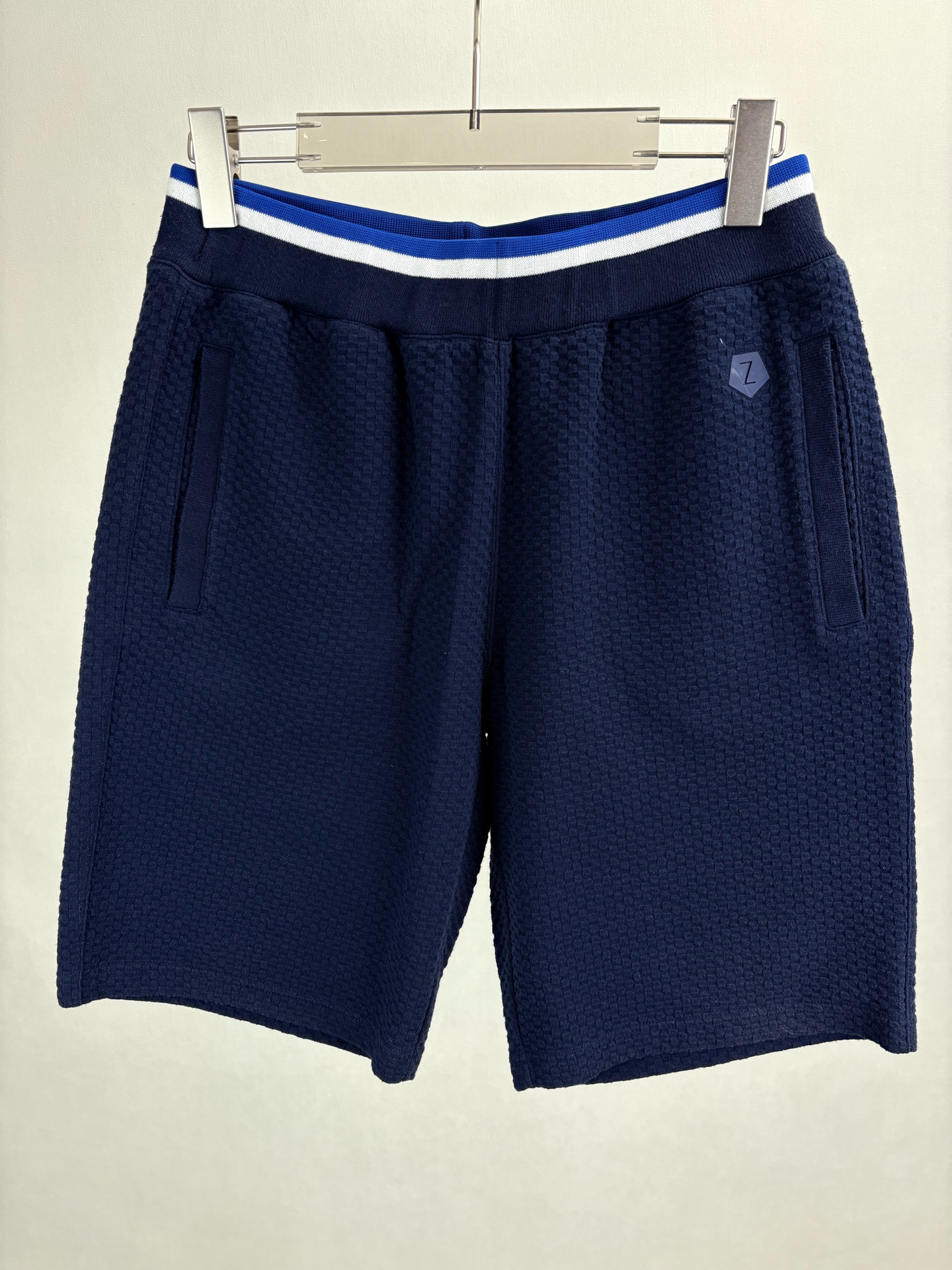99新 YSL/圣罗兰  ZEGNA杰尼亚深蓝色短裤 L码洗标遗失15490