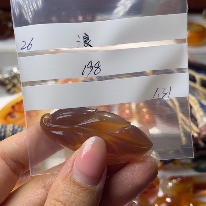 玛瑙/玉髓颈饰合金浪***头26