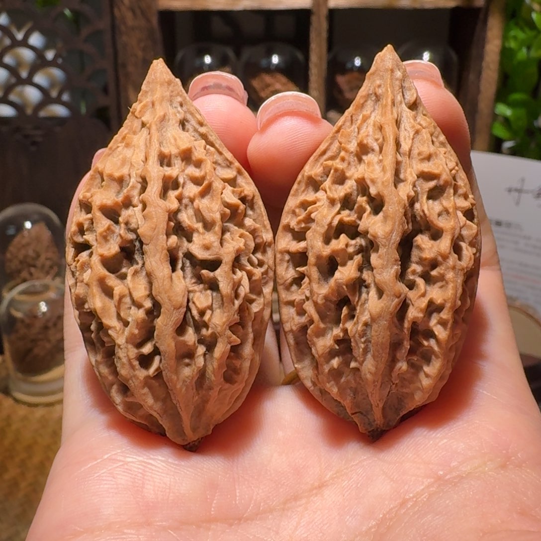 把件文玩核桃火焰柳叶