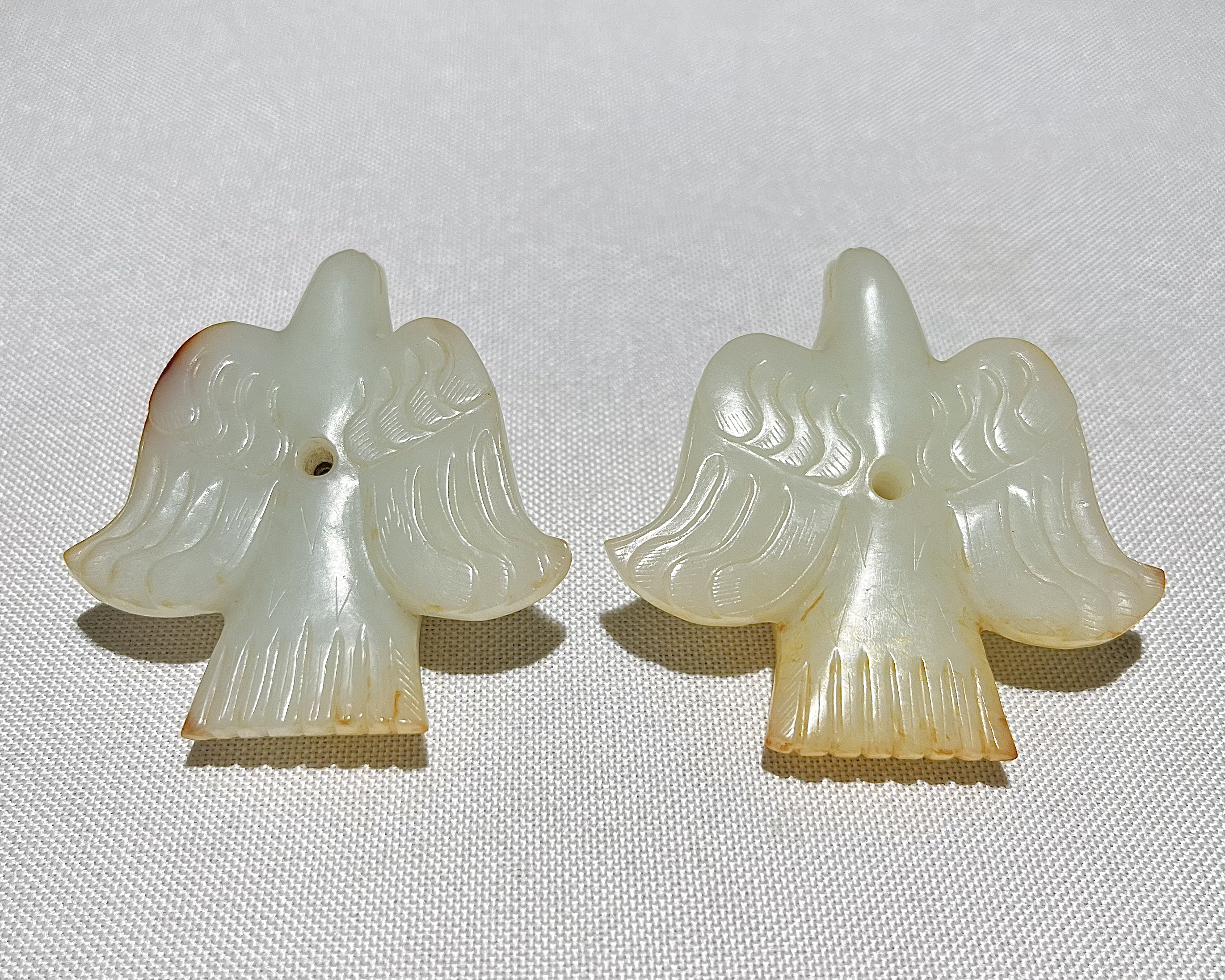 和田玉鹰形挂件手把件