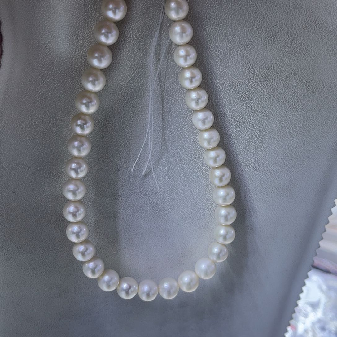 淡水珍珠项链银S925镶嵌10-11