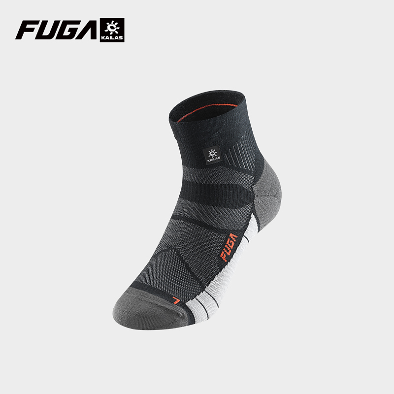 KAILAS凯乐石 户外运动袜子吸湿速干弹力低帮羊毛跑山袜KH2401104