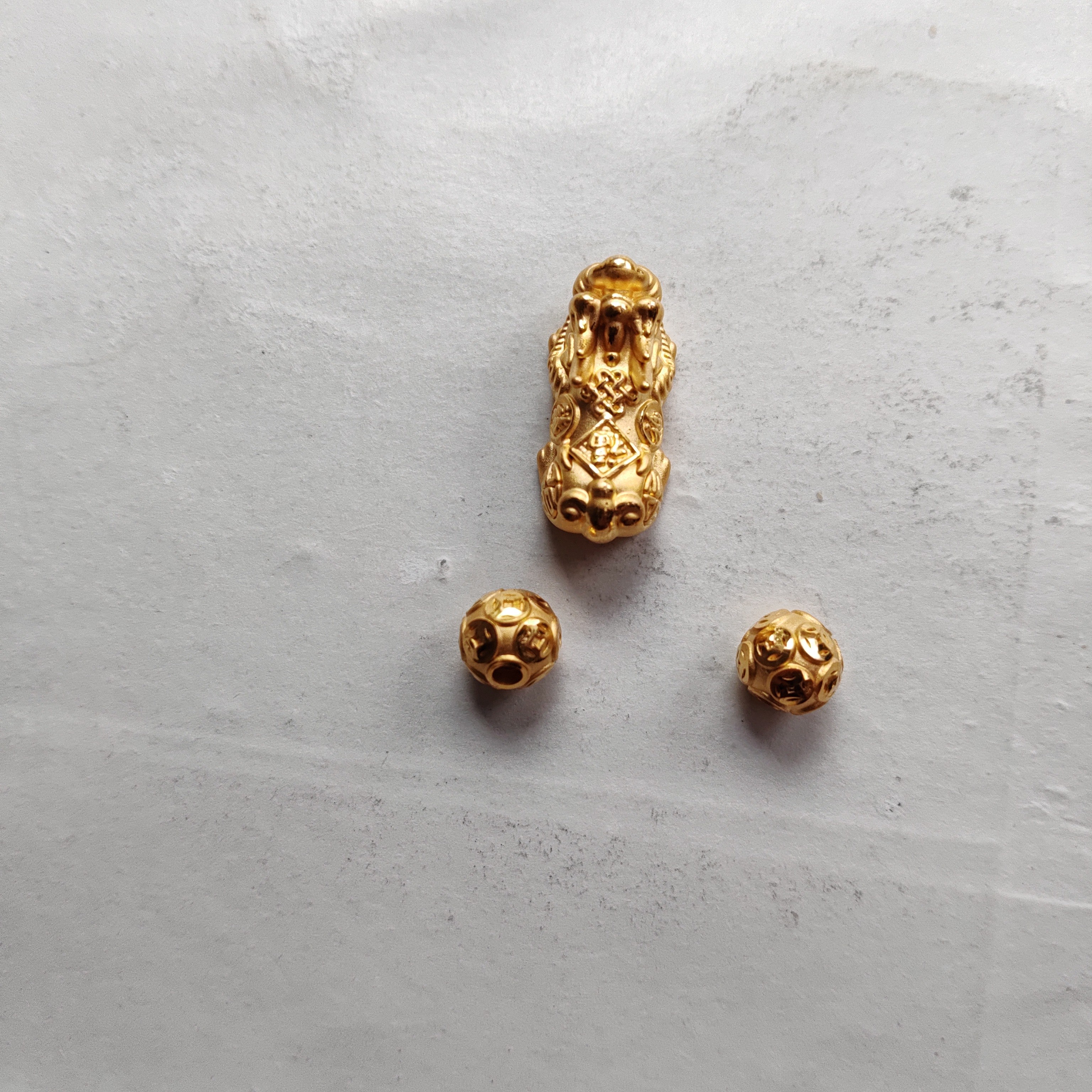 金元宝足金999貔貅珠子首饰