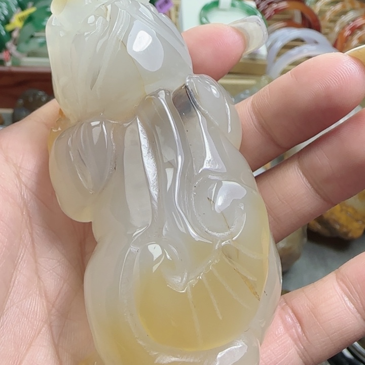 玛瑙/玉髓合金手把件